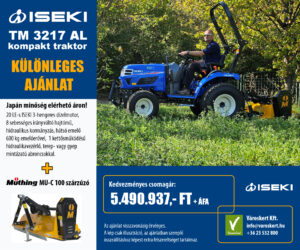 ISEKI TM 3217 AL kompakt traktor + Müthing MU-C 100