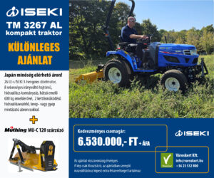 ISEKI TM 3267 AL kompakt traktor + Müthing MU-C 120