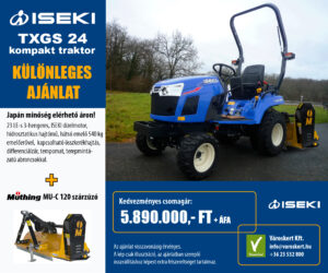 ISEKI TXGS 24kompakt traktor + Müthing MU-C 120