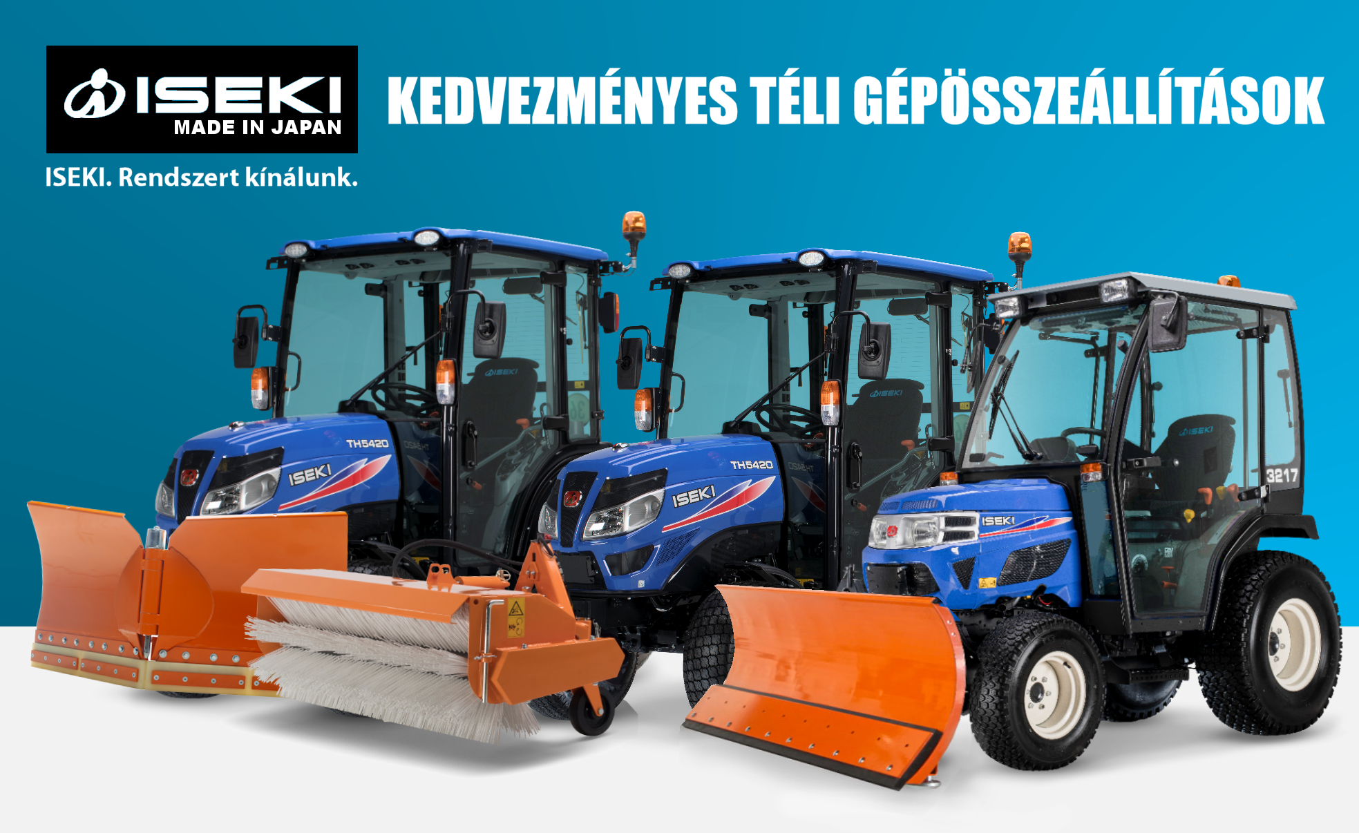 ISEKI kedvezményes téli gépösszeállítások