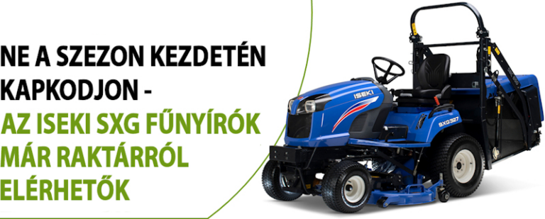 Japán ISEKi SXG 324 és SXG 327 dízelmotoros fűnyíró traktorok