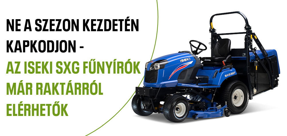 Japán ISEKI SXG 324 és SXG 327 dízelmotoros fűnyíró traktorok